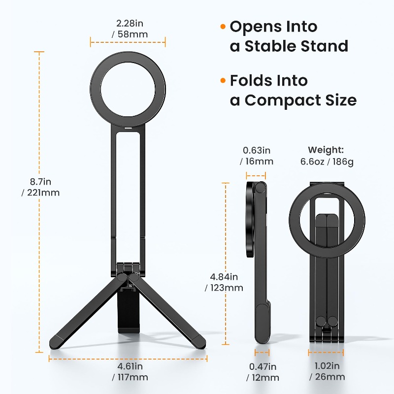 Auto Tracking Tripod - Pocket Magnetic Phone Holder Multifunctional Foldable