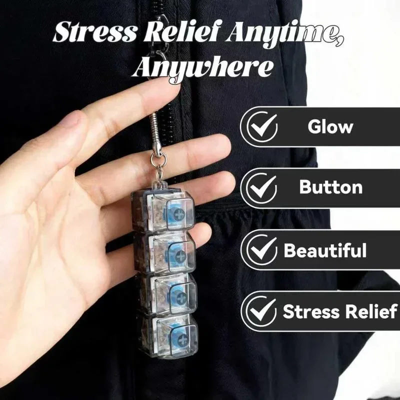 LED Keyboard Keychain Fidget T - Electronics Gadgets For Kids 评论和价格