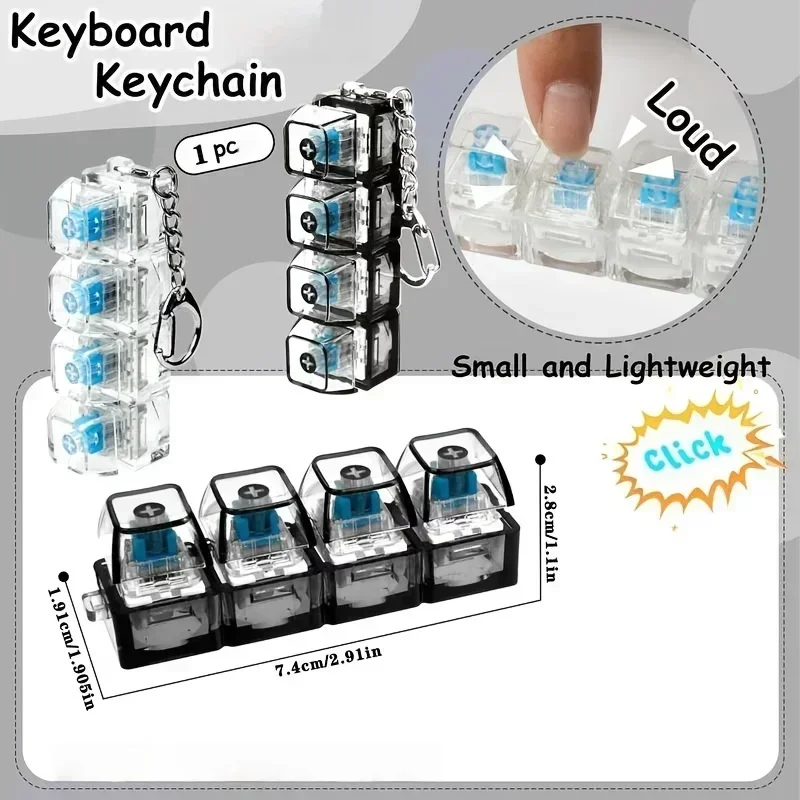 LED Keyboard Keychain Fidget T - Electronics Gadgets For Kids 评论和价格