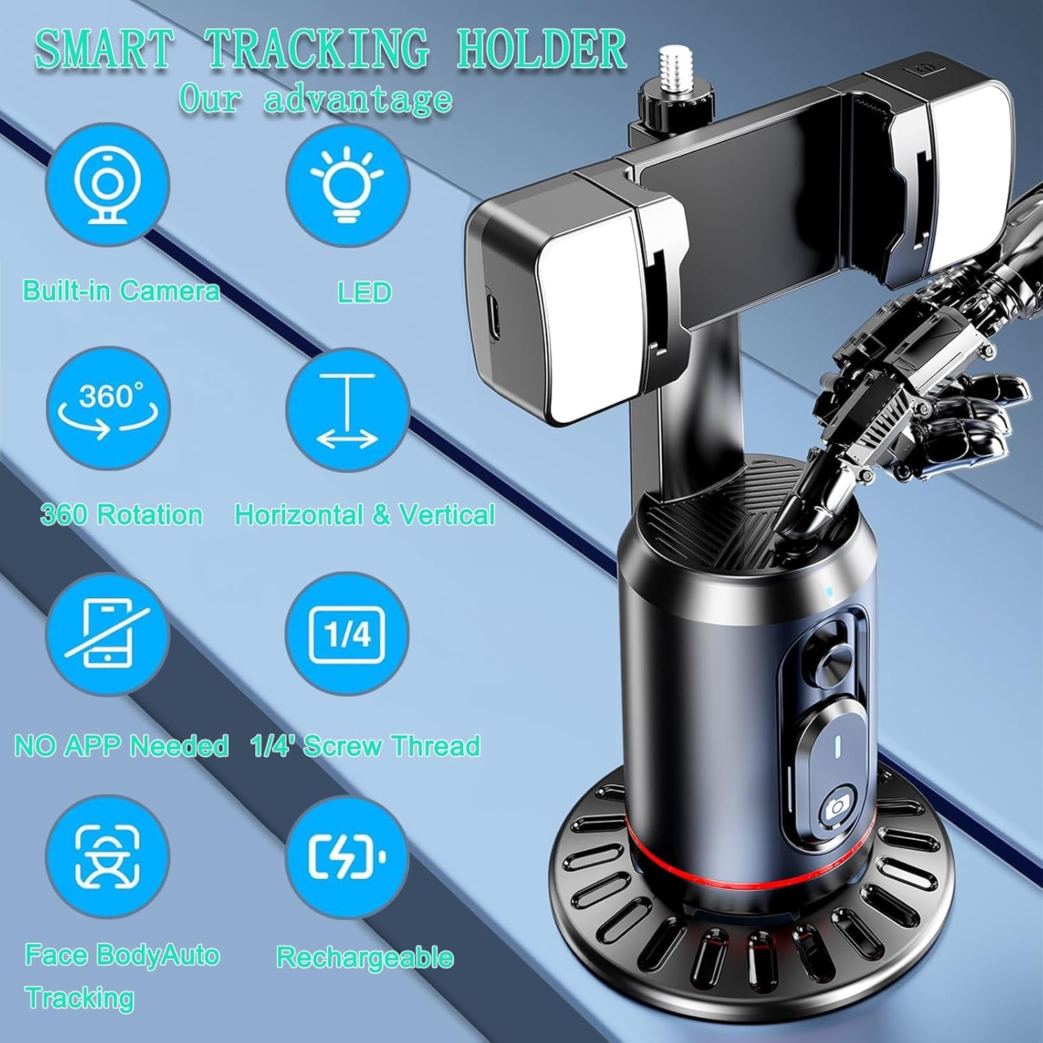 Auto Face Tracking Tripod 360° - Auto Tracking Tripod 评论和价格