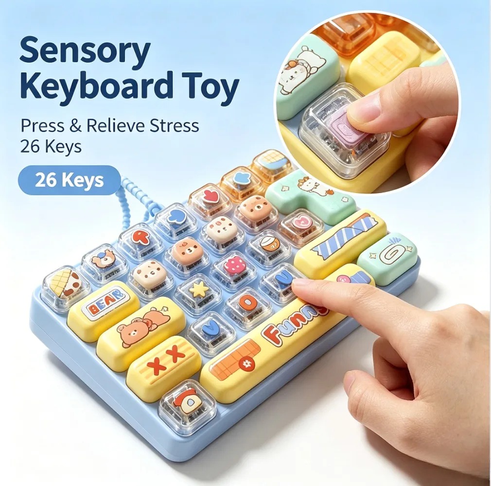 Cute Macaron 26 Keys Fidget Cl - Electronics Gadgets Bag 评论和价格