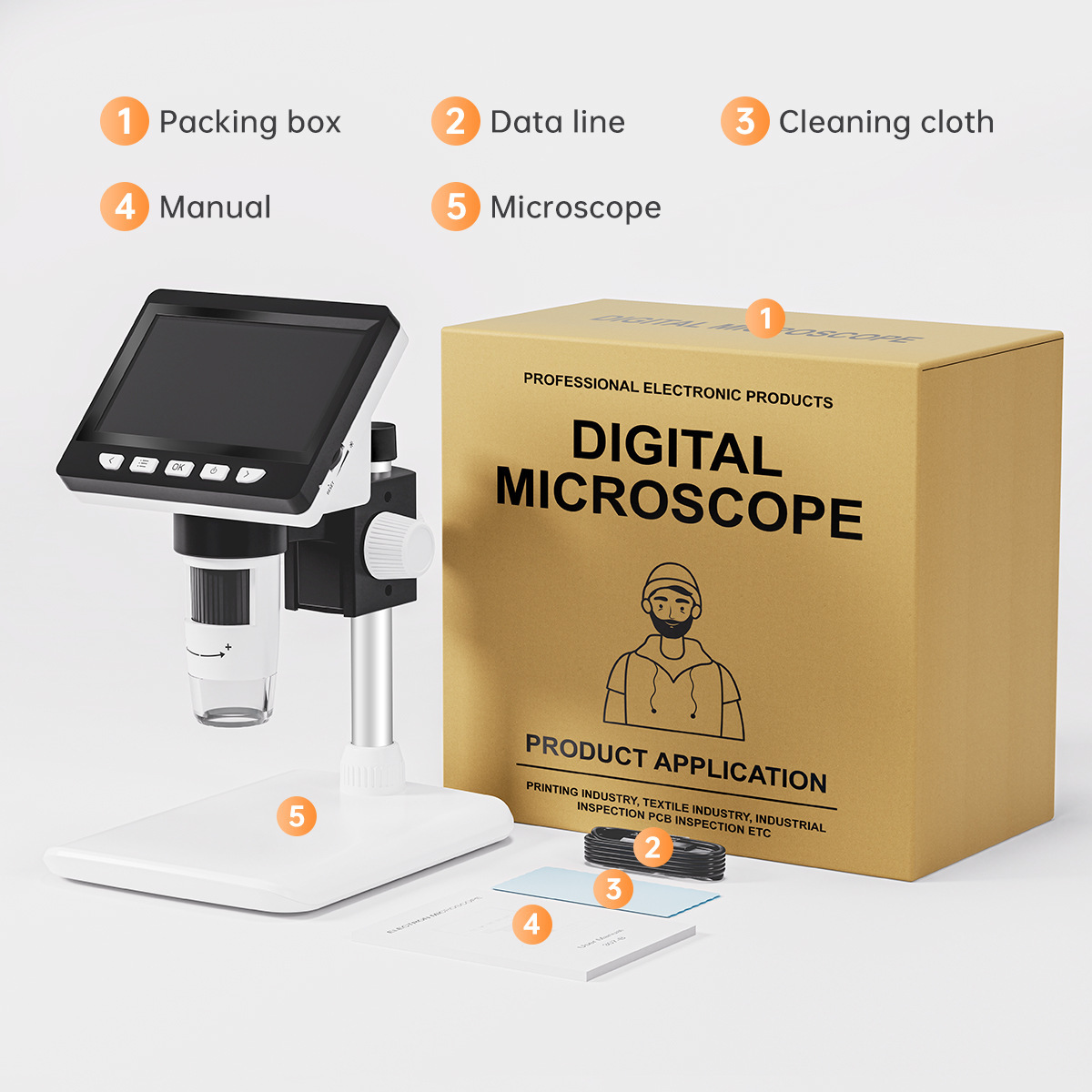 4.3-Inch Portable Electronic D - Usb Microscope Digital 评论和价格