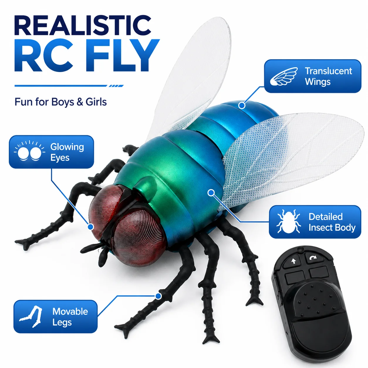 Infrared RC Fly Toy Realistic  - Electronics Gadgets For Kids 评论和价格