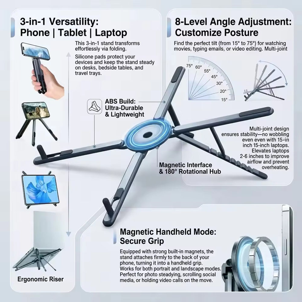Portable Magnetic Phone Holder - Auto Tracking Tripod 评论和价格