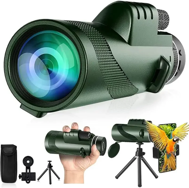 80x100 HD Monocular for Smartp - Auto Tracking Tripod 评论和价格